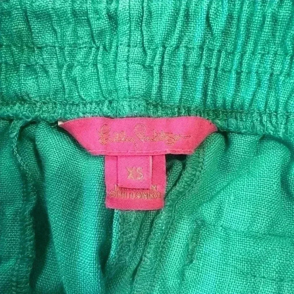 Lilly Pulitzer Lilo Linen Flat Front Short - Size XS - Picture 9 of 10
